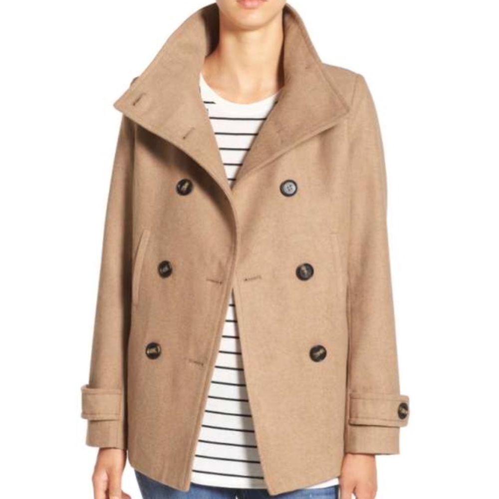 Camel peacoat